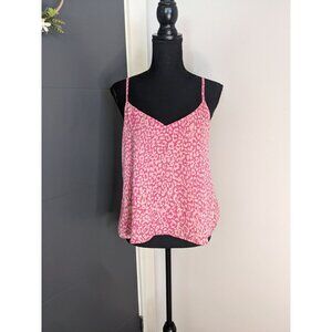 Leith Pink‎ Leopard Animal Print V-Neck Camisole Top - S